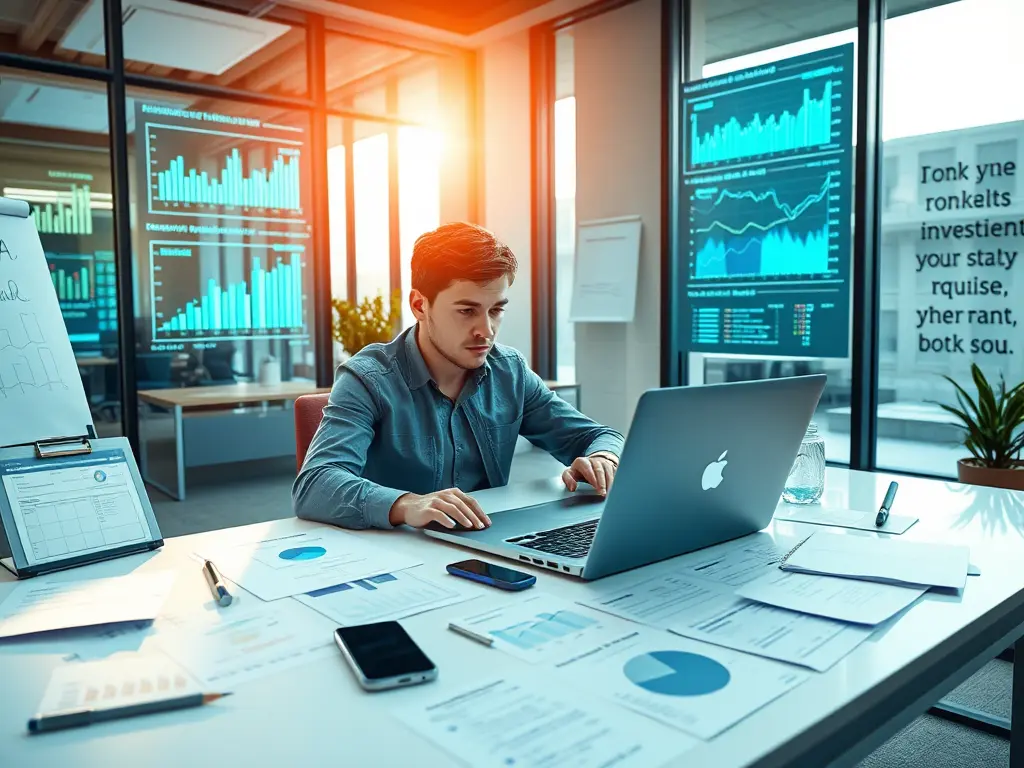 A conceptual image representing smart Investment Strategies, showing a roadmap leading to a financial growth graph and a thriving cityscape.
