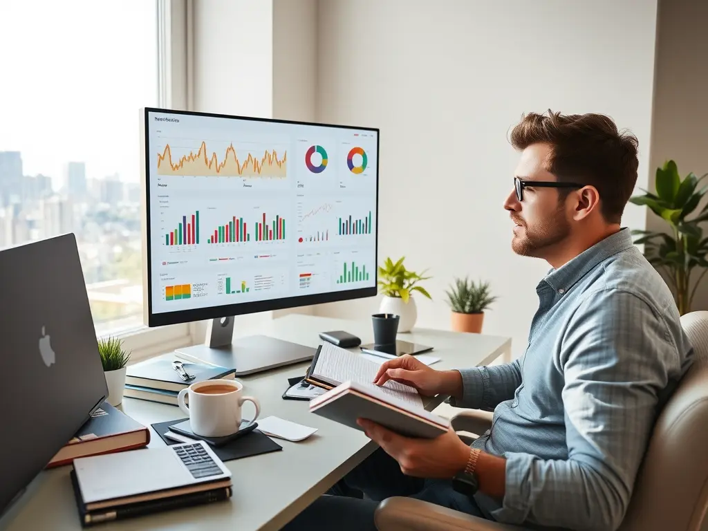 A guide to strategic investing for long-term wealth building on a digital screen.