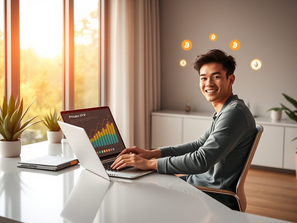Private HYIPs offering passive income growth from small investments, symbolized by digital currencies and investment charts.