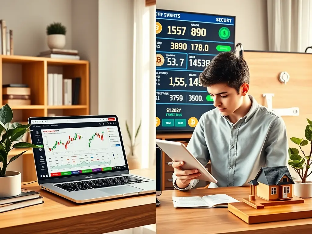 A beginner's guide to profitable investment options showing a diverse portfolio growth chart.