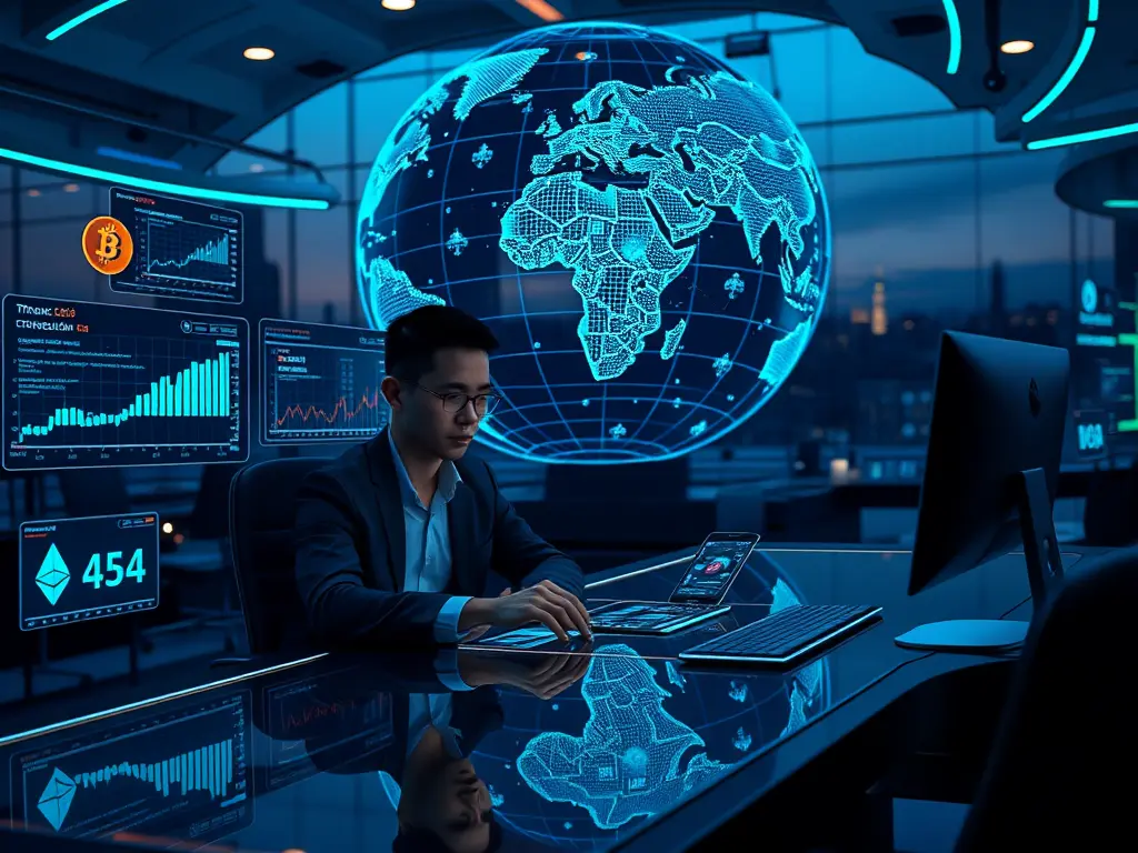 A strategic roadmap for investing in cryptocurrencies in 2025, showing growth from volatility to stable wealth.