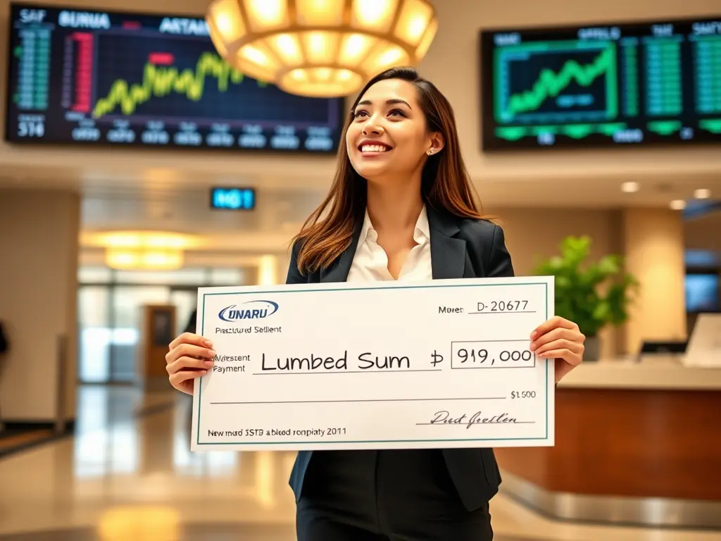 A person holding a key that unlocks a graph showing growth, representing the power of a Structured Settlement.