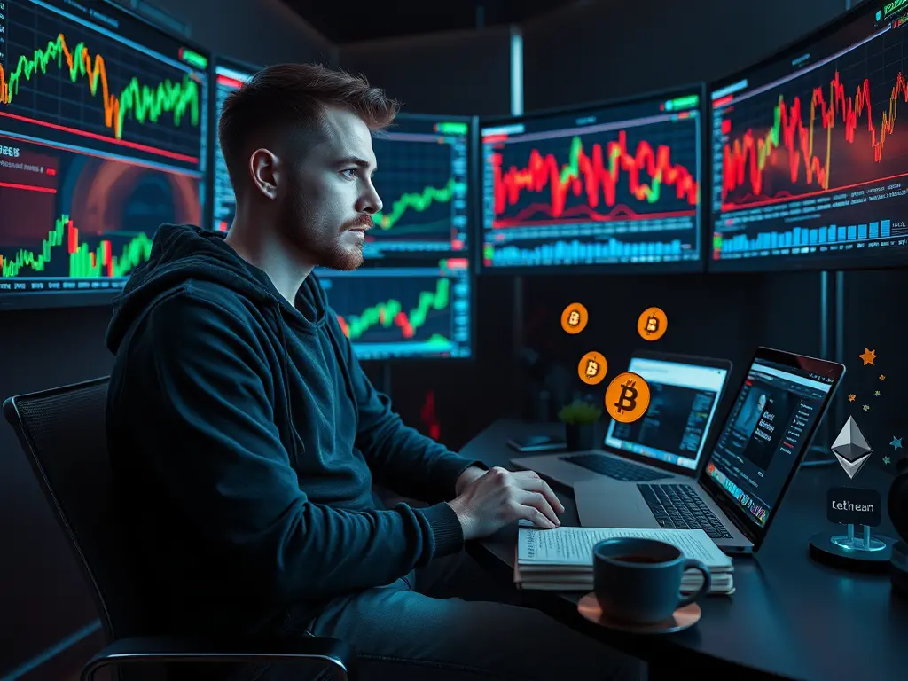 A detailed infographic illustrating key cryptocurrency investment risks in 2025, including volatility, regulation, and security.