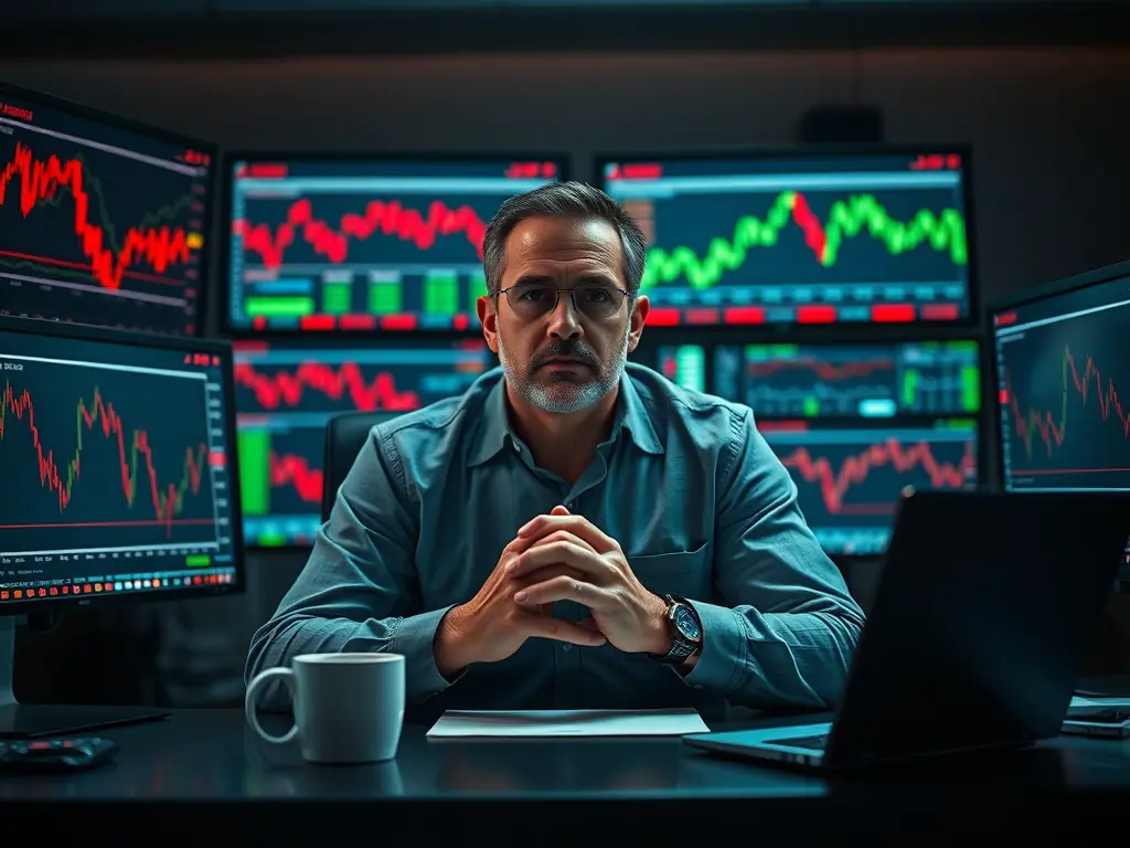 A calm investor analyzing a market chart, representing the power of Investor Psychology.