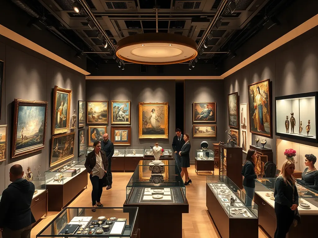 A diverse collection of art and collectibles representing a smart investment strategy.