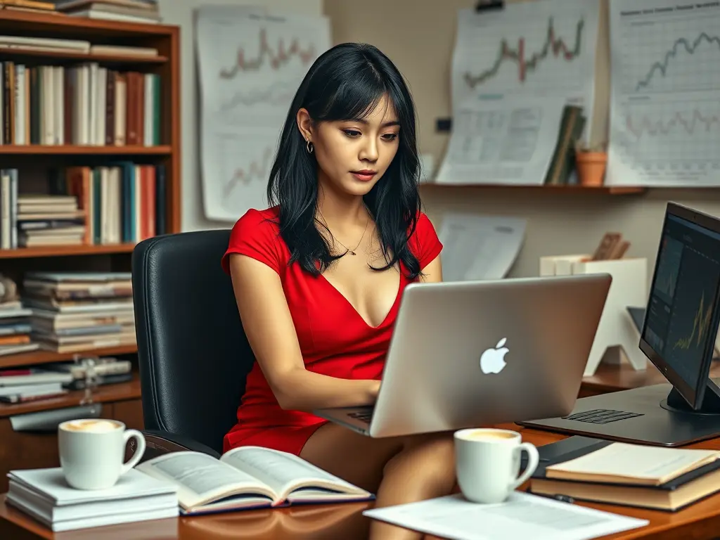 A modern trader mastering stock trading psychology and strategy on a digital dashboard.