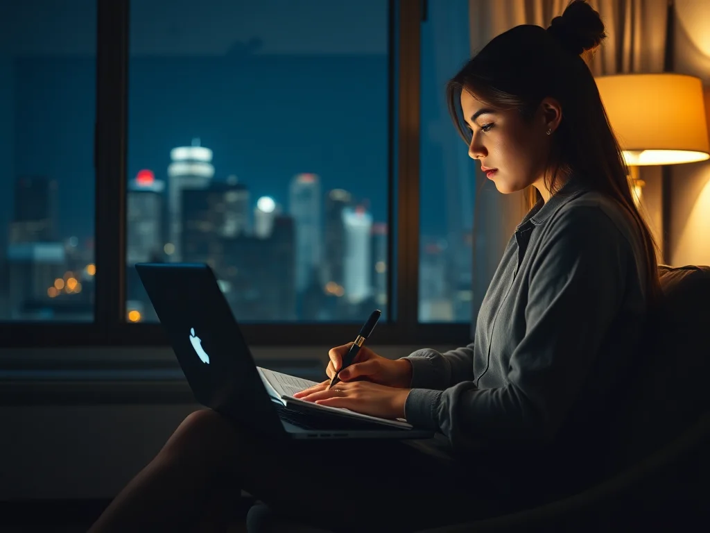 A person calmly analyzing a financial chart, symbolizing the power of mastering investing psychology over emotional reactions in the market.