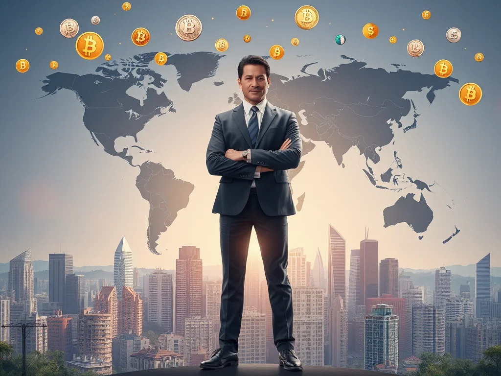 A strategic 2025 cryptocurrency investment plan showing growth chart and secure digital wallet.