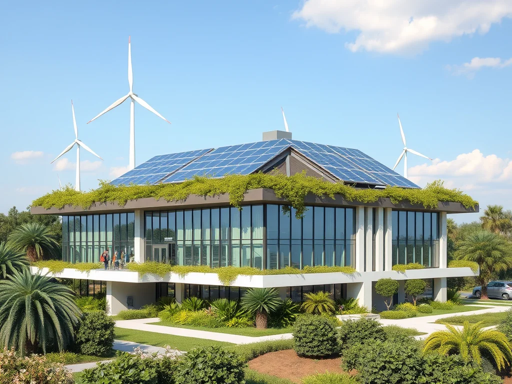 A modern graphic showing the growth of green investments, with icons for solar panels, wind turbines, and ESG funds.