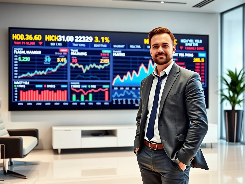A modern infographic illustrating the growth and income potential of High Yield Bonds in a diversified portfolio.