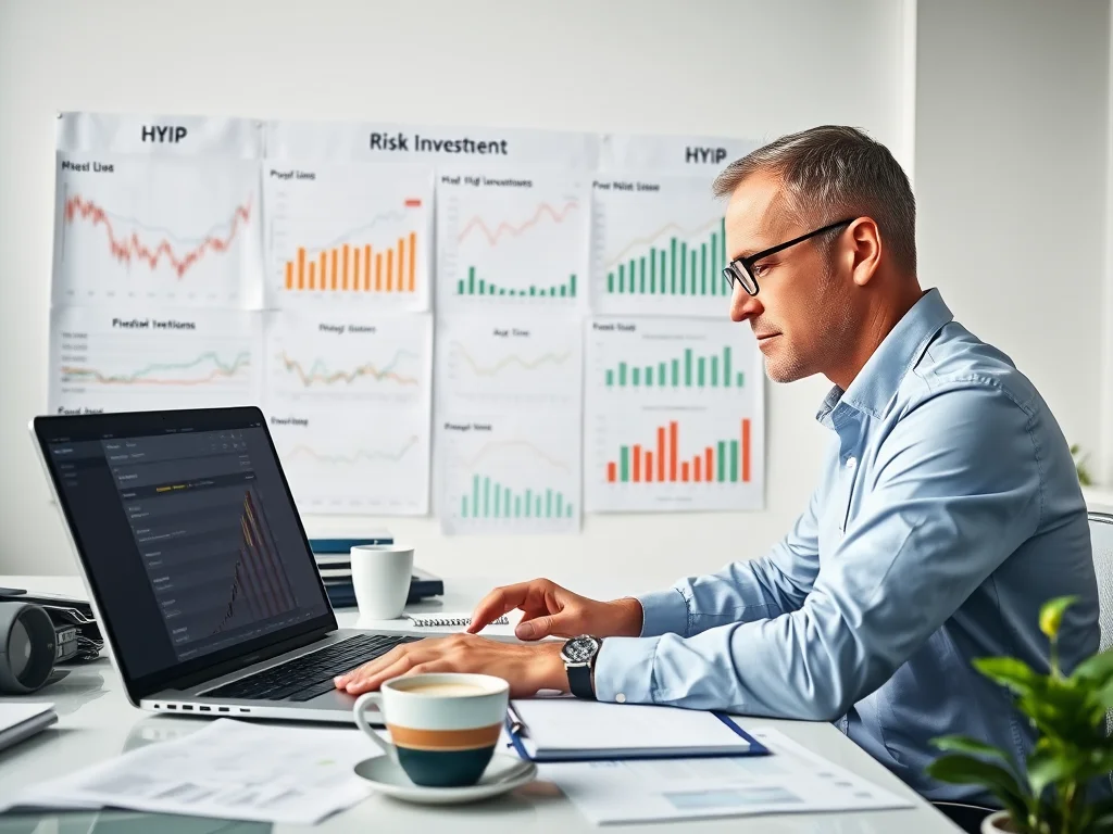 A modern infographic showing diverse high-yield investments for 2025, including crypto, stocks, and real estate.