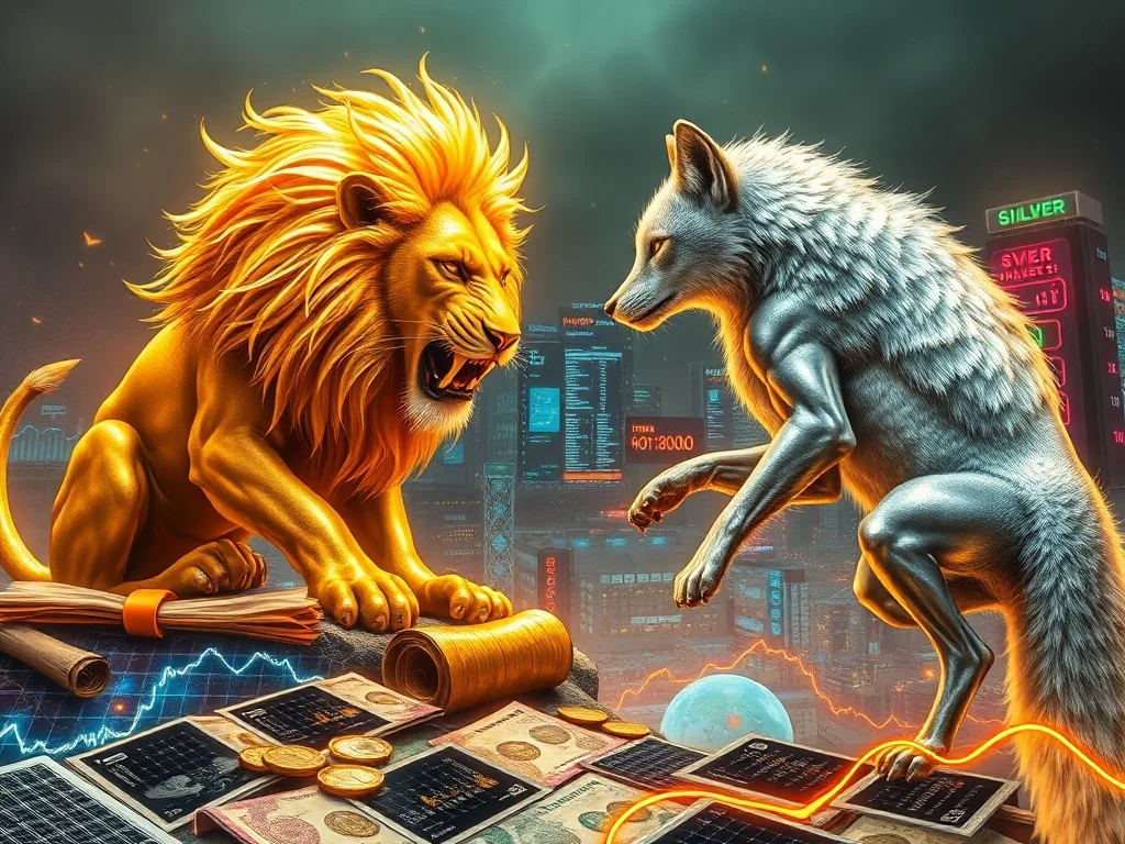 A detailed comparison chart for Gold vs Silver Investing, showing coins and market trends.