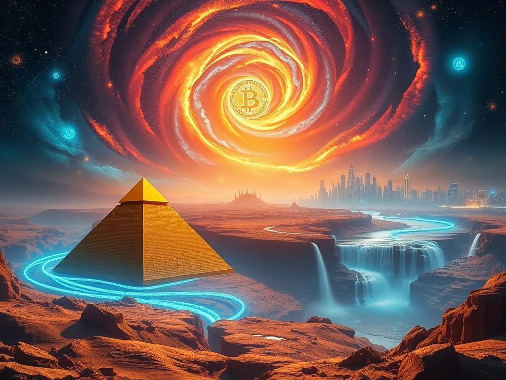 A modern diversified portfolio strategy blueprint showing growth from gold and crypto assets.