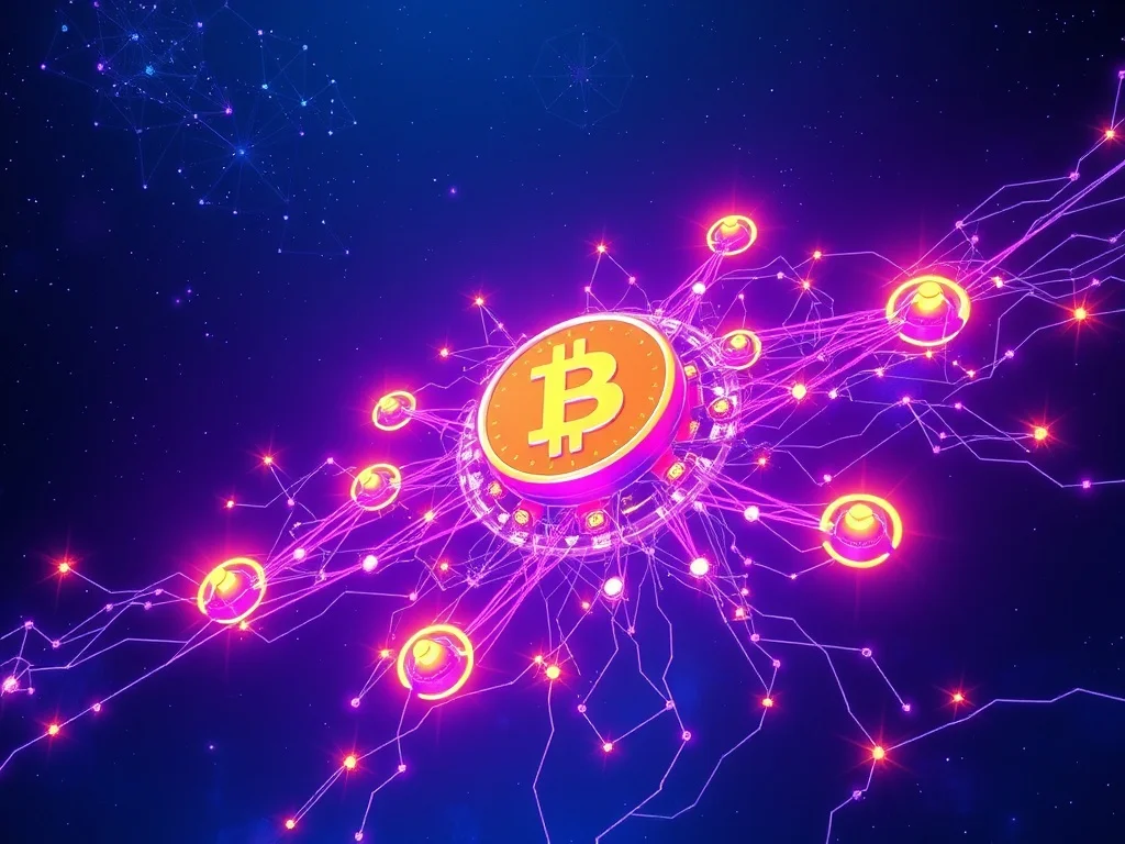 A detailed infographic illustrating the key 2025 crypto market trends including AI integration, RWA tokenization, and Layer-2 scaling.