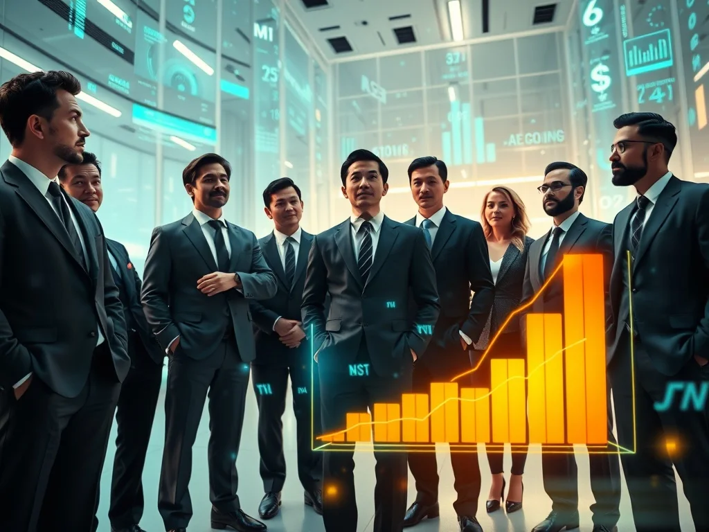 A senior executive reviewing a financial growth chart illustrating the power of a non-qualified deferred compensation plan for retirement.