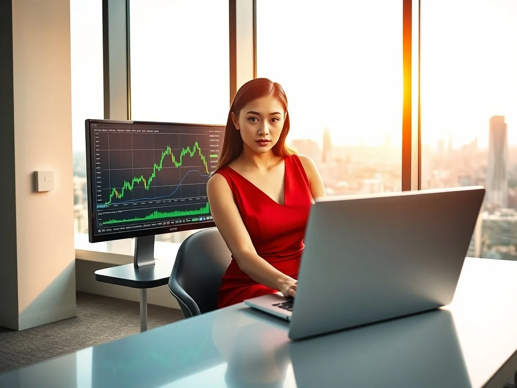 A trader analyzing charts for Profitable Futures Trading strategies on a modern screen.