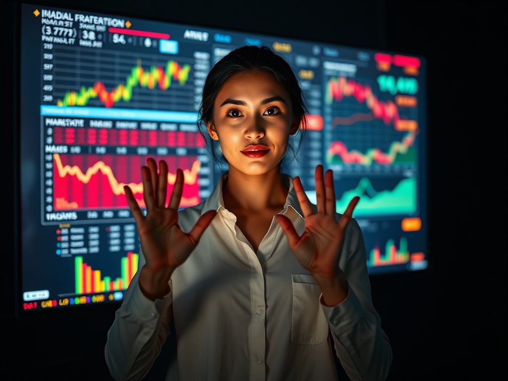 A vibrant image depicting the essence of Young Investor Success with diverse people and dynamic market trends.
