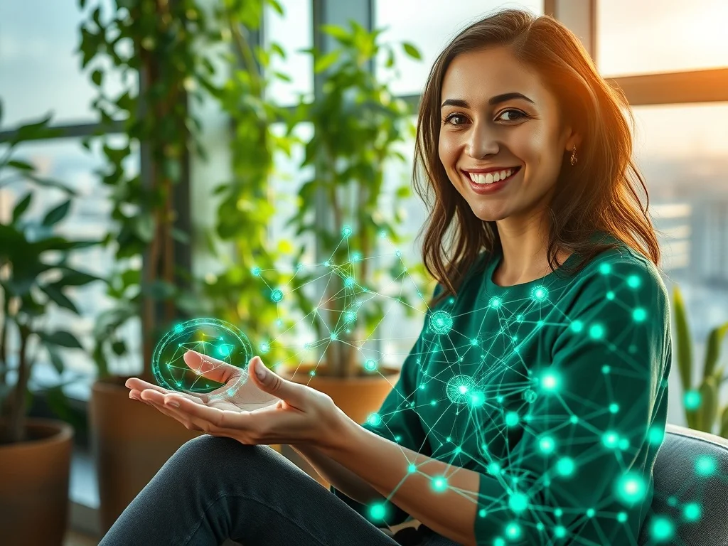 A modern graphic showing financial growth chart integrated with a thriving tree, symbolizing Carbon Credit Investments.