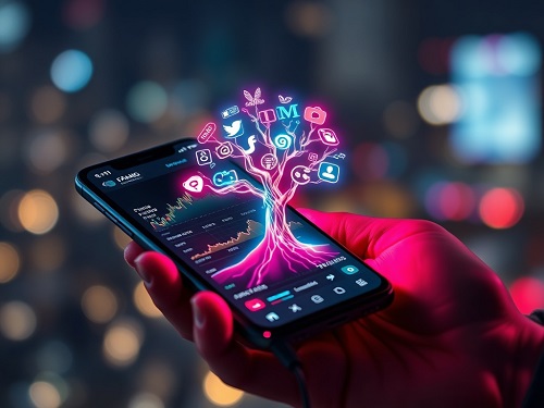 A visual representation of the FAANG investment strategy with logos of Meta, Apple, Amazon, Netflix, and Google connected by rising trend lines.