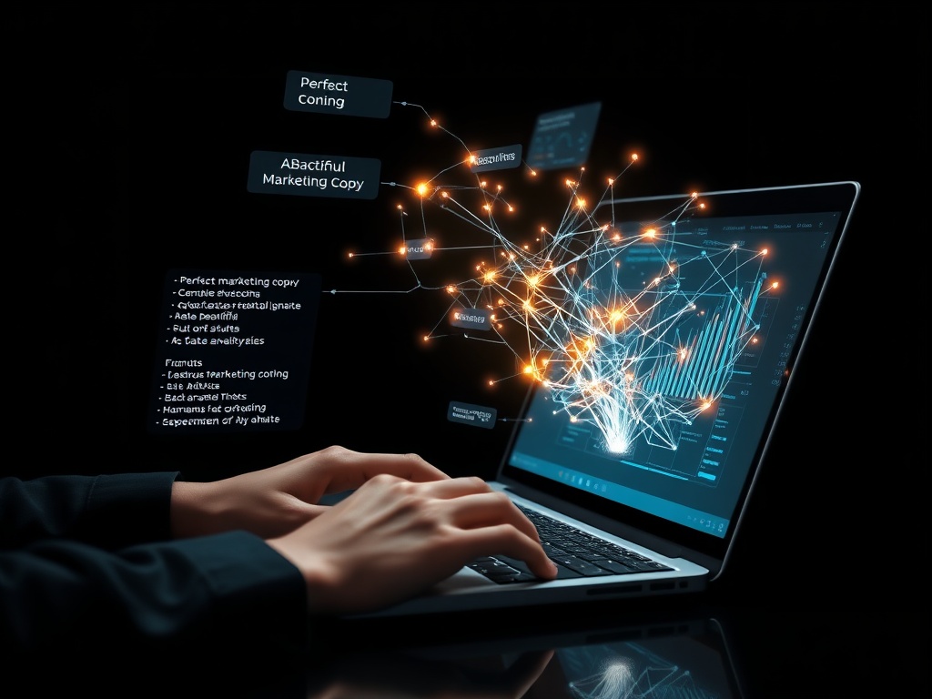 A futuristic visual depicting the most profitable business ideas for 2025, including digital niches, AI consulting, and sustainable ventures.