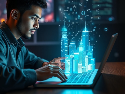 An infographic-style image highlighting key profitable business ideas for 2025, such as micro-SaaS and hyper-niche marketing.