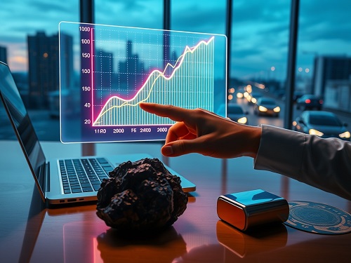A detailed analysis of market trends for Critical Mineral Investing, featuring graphs of nickel and cobalt demand alongside electric vehicles.