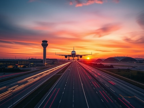 An abstract representation of growth and stability, blending tangible assets like bridges and roads with digital networks to illustrate the core concept of Infrastructure Fund Investments.