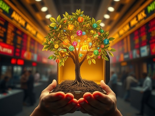 A vibrant graphic showing streams of light connecting financial markets across a world map, visually explaining the concept of international investment diversification for reduced risk.