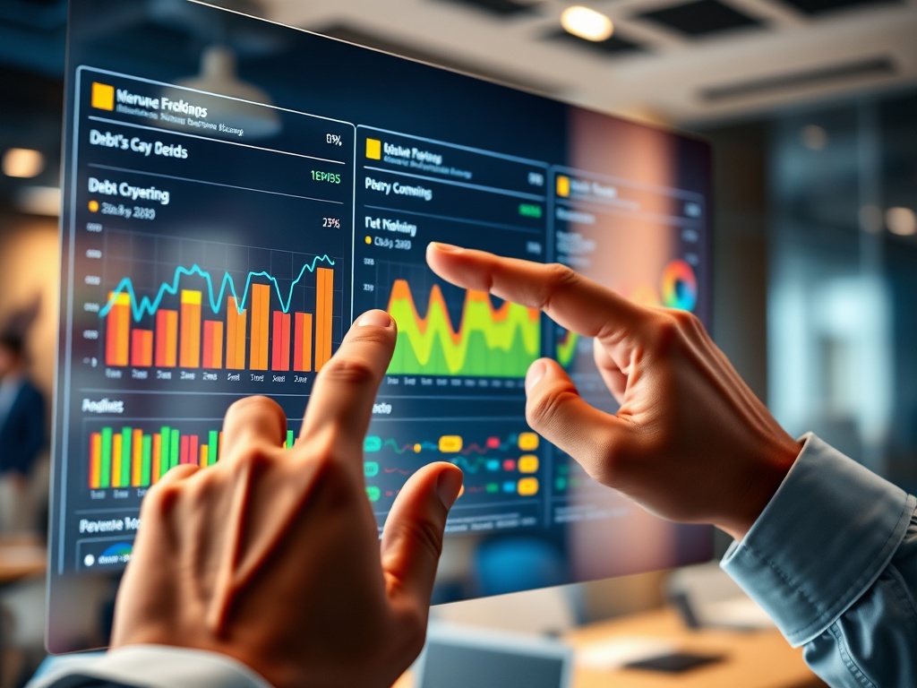 A confident investor using Financial Statement Analysis on a tablet to evaluate profitable stock opportunities.