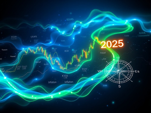 Conceptual visualization for 2025: A glowing financial growth chart merges with a world map, representing the global opportunity and future potential of investing through Managed Forex Accounts.