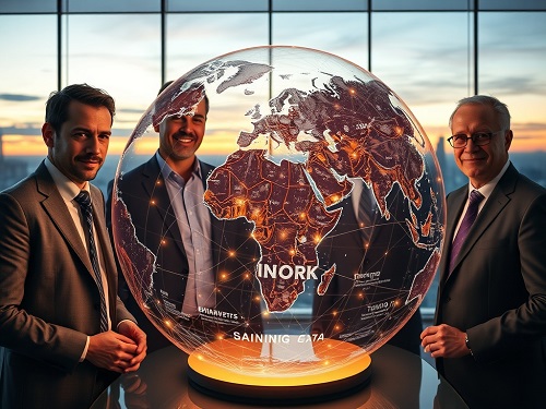 Data-Driven Focus: A vibrant graph on a screen showing the performance correlation between domestic and international bonds, highlighting the analytical advantage of Foreign Bond Funds.
