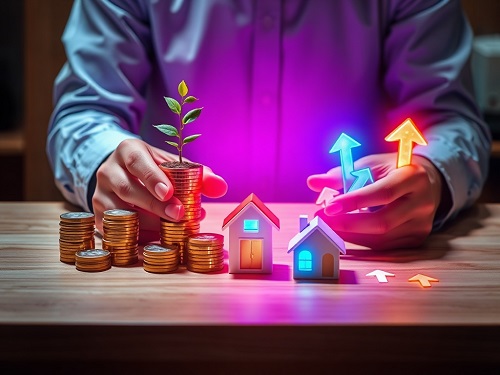Visual roadmap for effective money management, showing the progression from budgeting and saving to investing and wealth building in 2025.
