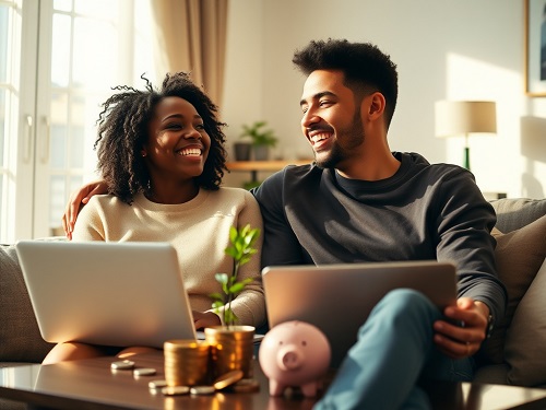 A vibrant infographic illustrating the key principles of effective money management, including cash flow control, debt reduction, and smart investment strategies.