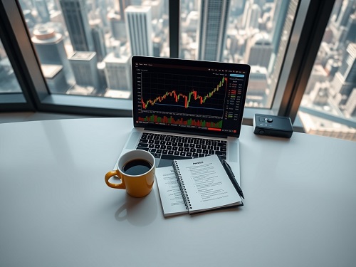 A visual guide to online investment safety, showing a protective shield defending a growing financial portfolio on a digital screen.