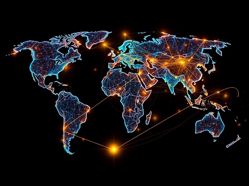 A secure vault shield protecting a globe, visualizing the asset protection benefits of offshore investment strategies.