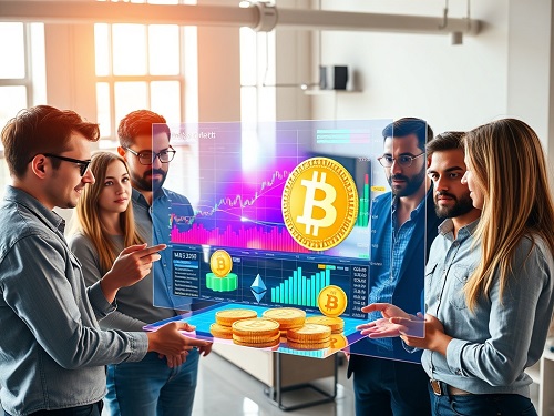 A futuristic tablet displaying a vibrant, interconnected blockchain network, representing advanced Cryptocurrency Investment Strategies.