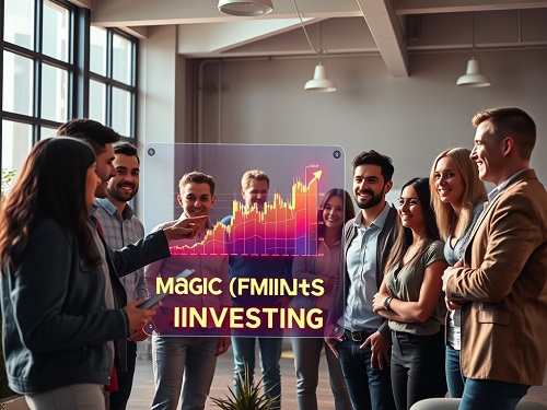 A graph charting the performance growth of a portfolio using magic formula investing strategies.