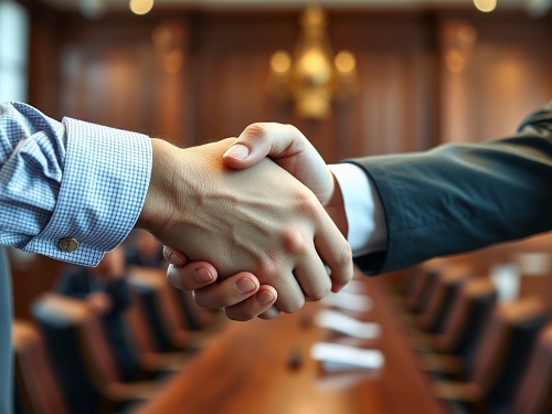 A diverse team of structured settlement brokers reviewing a client's financial plan.