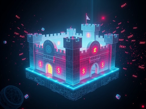 A graphic showing a balance scale with cash outweighing debt, symbolizing Positive Net Cash Investing.