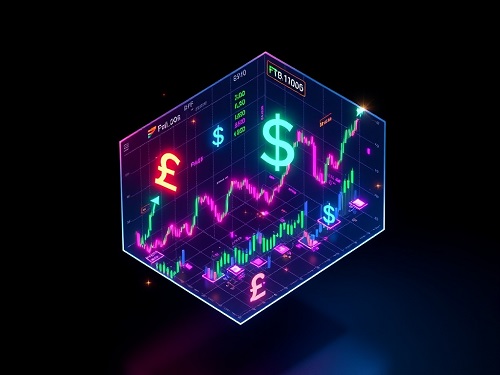 A trader analyzing charts and data on a screen for Online Forex Investing.
