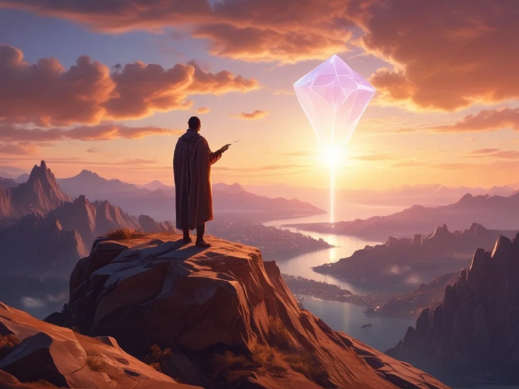 A hand holding a glowing crystal cube containing transparent financial data, symbolizing the clarity brought by new public company disclosure requirements.